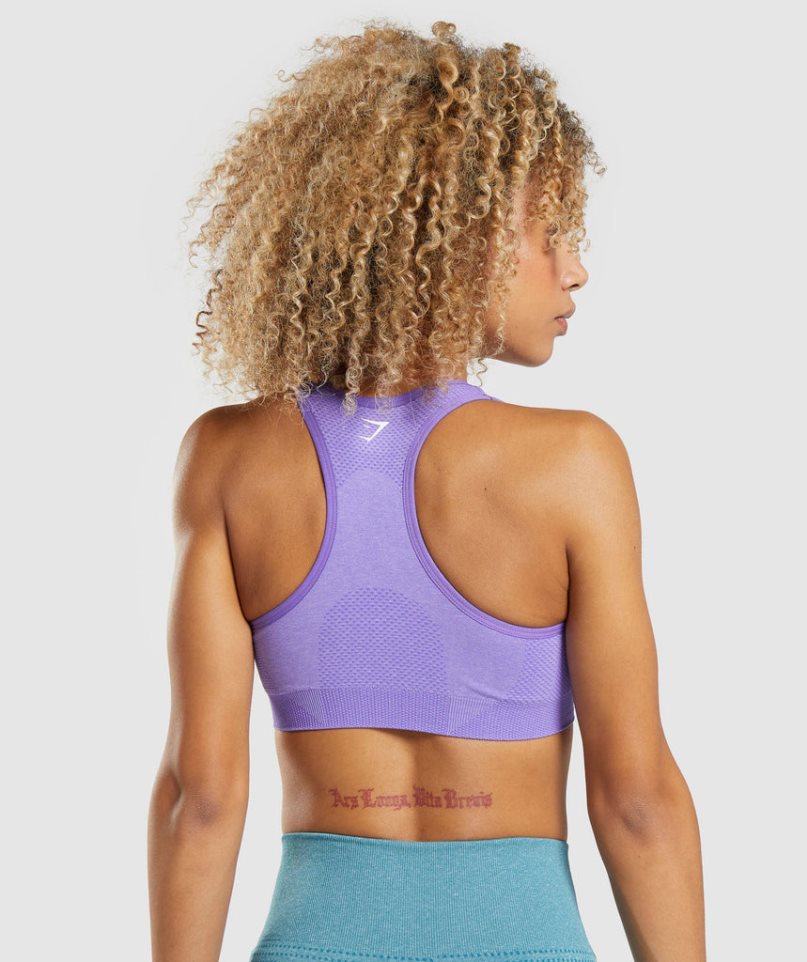 Women's Gymshark Vital Seamless 2.0 Sports Bra Light Purple | NZ 6RBVMS